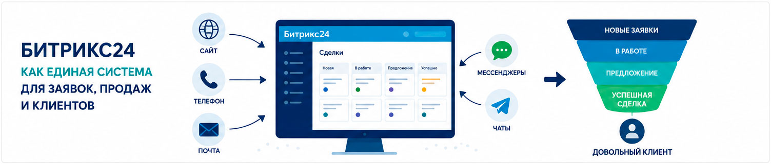 Битрикс24 как единая система для заявок, продаж и клиентов